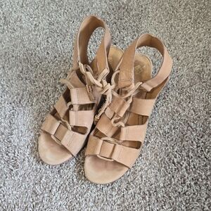 Antonio Melani Leather Women's Tan Sandals